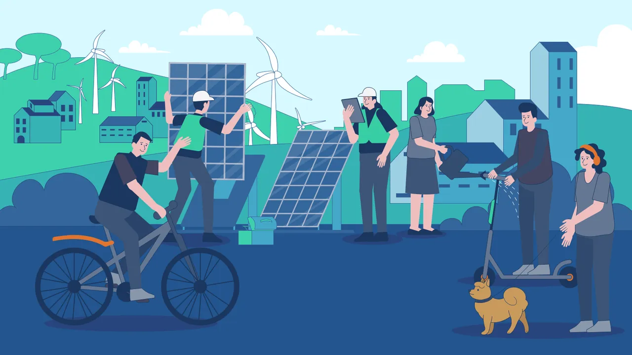 LIFE-BECKON: Energiegemeinschaft im Quartier, fertige Illustration